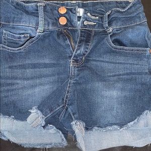 blue jean shorts